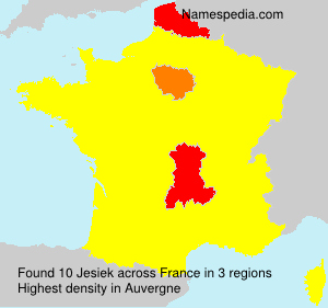 Surname Jesiek in France Surname Jesiek in France