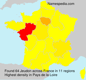 Surname Jeudon in France Surname Jeudon in France