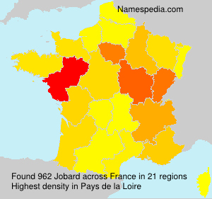 Surname Jobard in France Surname Jobard in France