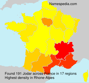 Surname Jodar in France Surname Jodar in France