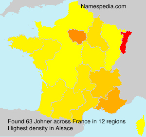 Surname Johner in France Surname Johner in France