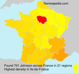 Surname Johnson in France Surname Johnson in France
