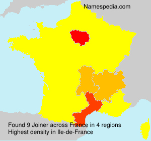 Surname Joiner in France Surname Joiner in France