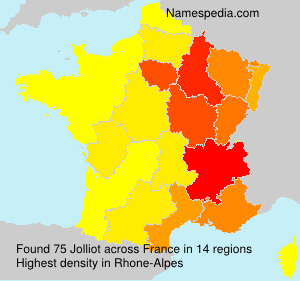 Surname Jolliot in France Surname Jolliot in France