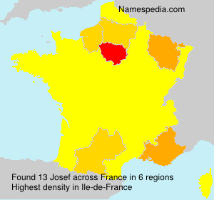 Surname Josef in France Surname Josef in France