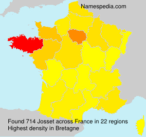 Surname Josset in France Surname Josset in France