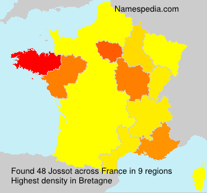 Surname Jossot in France Surname Jossot in France
