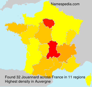 Surname Jouannard in France Surname Jouannard in France