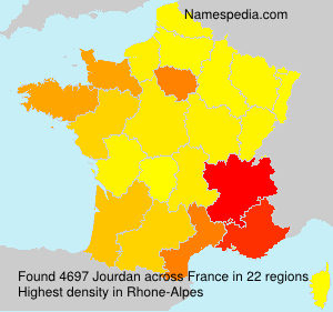 Surname Jourdan in France Surname Jourdan in France