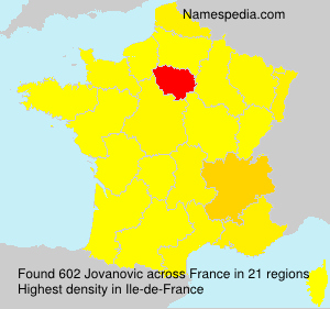 Surname Jovanovic in France Surname Jovanovic in France