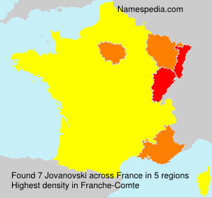 Surname Jovanovski in France Surname Jovanovski in France