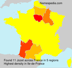 Surname Jozet in France Surname Jozet in France