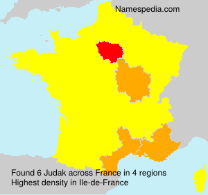 Surname Judak in France Surname Judak in France