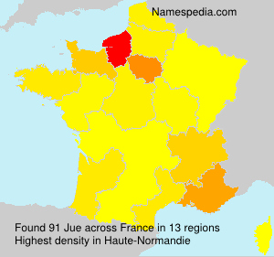 Surname Jue in France Surname Jue in France