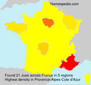 Surname Jues in France Surname Jues in France