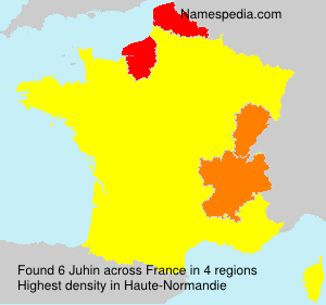 Surname Juhin in France Surname Juhin in France