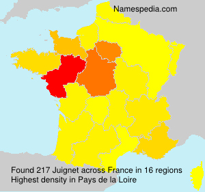 Surname Juignet in France Surname Juignet in France