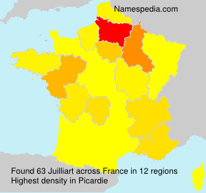 Surname Juilliart in France Surname Juilliart in France