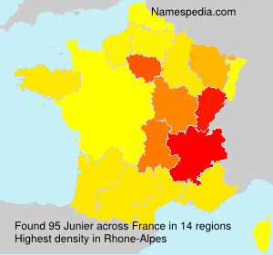 Surname Junier in France Surname Junier in France
