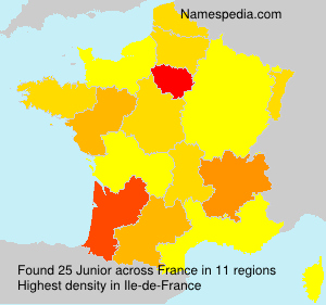 Surname Junior in France Surname Junior in France