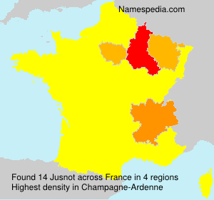 Surname Jusnot in France Surname Jusnot in France