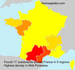 Surname Justamante in France Surname Justamante in France