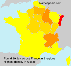 Surname Jux in France Surname Jux in France