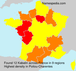 Surname Kabalin in France Surname Kabalin in France