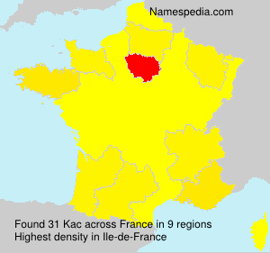 Surname Kac in France Surname Kac in France