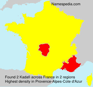 Surname Kadafi in France Surname Kadafi in France