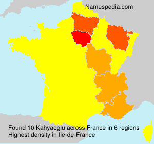 Surname Kahyaoglu in France Surname Kahyaoglu in France