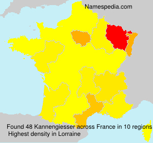 Surname Kannengiesser in France Surname Kannengiesser in France