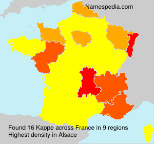 Surname Kappe in France Surname Kappe in France