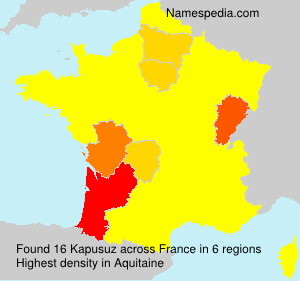 Surname Kapusuz in France Surname Kapusuz in France