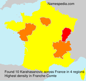 Surname Karahasanovic in France Surname Karahasanovic in France