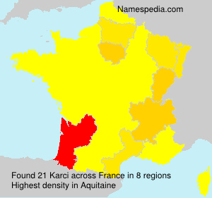 Surname Karci in France Surname Karci in France