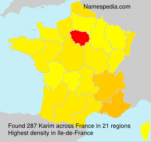 Surname Karim in France