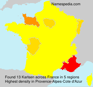 Surname Karlsen in France Surname Karlsen in France