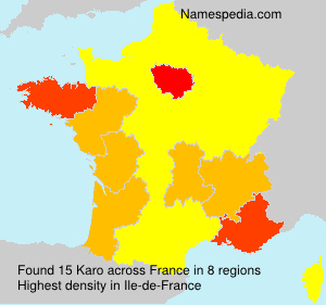 Surname Karo in France Surname Karo in France
