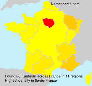Surname Kaufman in France