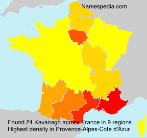 Surname Kavanagh in France Surname Kavanagh in France