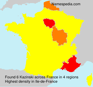 Surname Kazinski in France Surname Kazinski in France