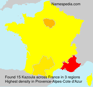 Surname Kazoula in France Surname Kazoula in France