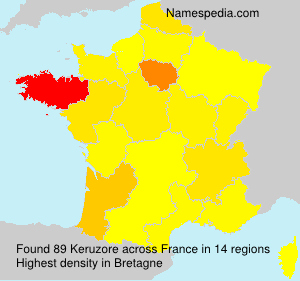 Surname Keruzore in France Surname Keruzore in France