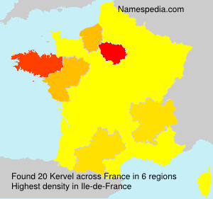 Surname Kervel in France Surname Kervel in France