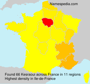 Surname Kesraoui in France Surname Kesraoui in France
