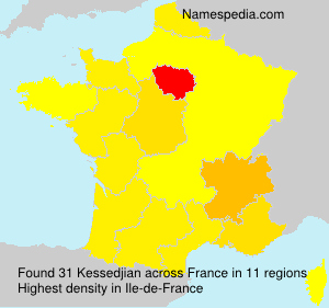 Surname Kessedjian in France Surname Kessedjian in France