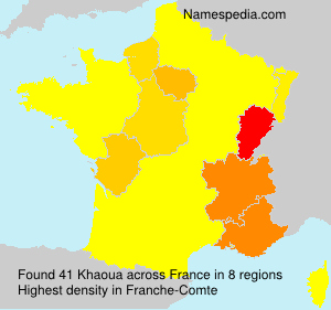 Surname Khaoua in France Surname Khaoua in France