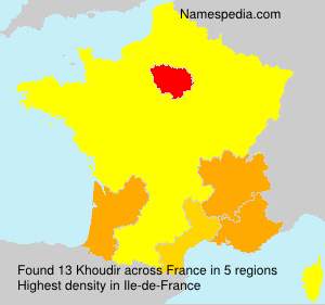 Surname Khoudir in France