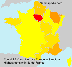 Surname Khouni in France Surname Khouni in France